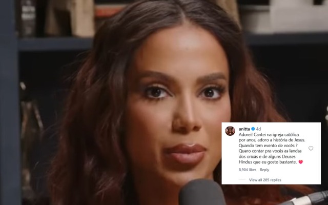 Anitta reage a evangelismo em show e diz que quer falar de orixás em igreja