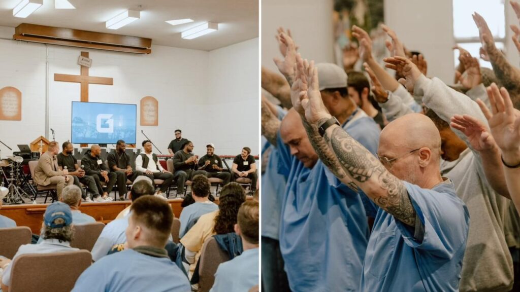 Jogadores da NFL pregam em prisão e levam mais 30 detentos a Jesus