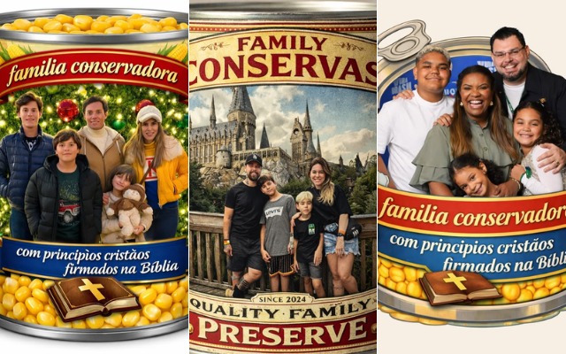 Pastores e cantores reagem e publicam fotos da família em “latas de conserva”
