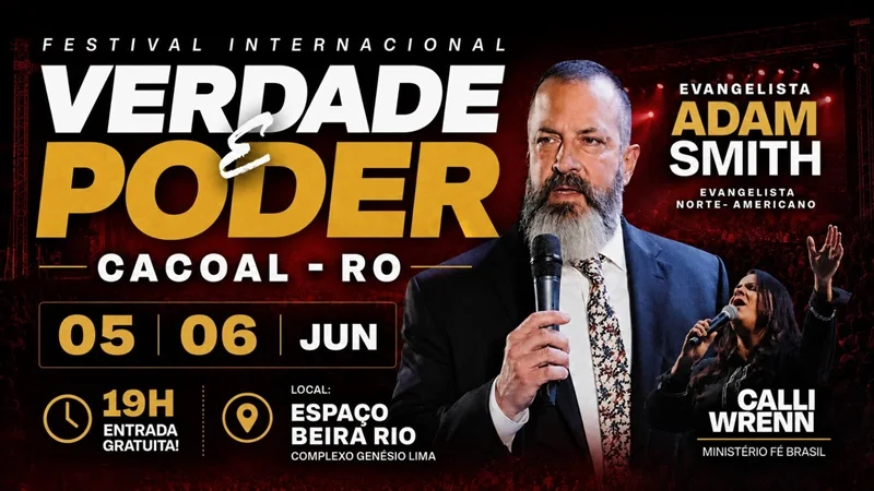 Cacoal: Festival Internacional Verdade e Poder será realizado no Espaço Beira Rio com entrada gratuita